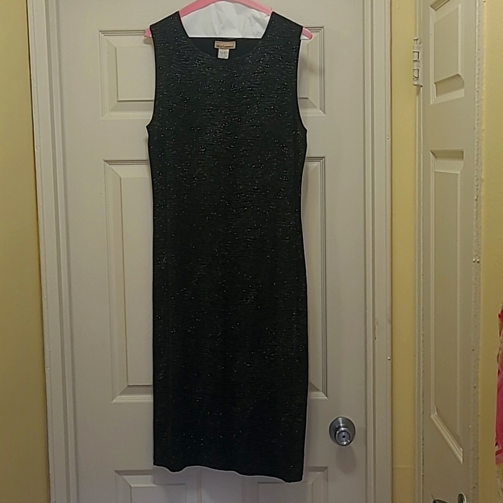 SUSAN LAWRENCE BLACK SLEEVELESS DRESS  SIZE XL